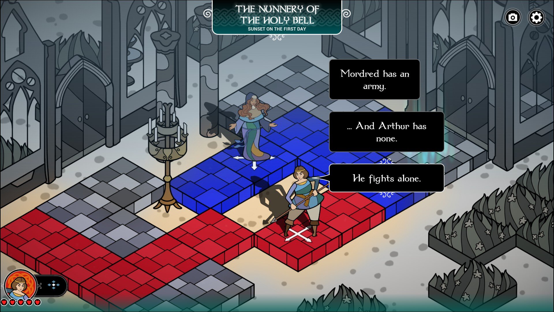 Pendragon game screenshot, storytelling