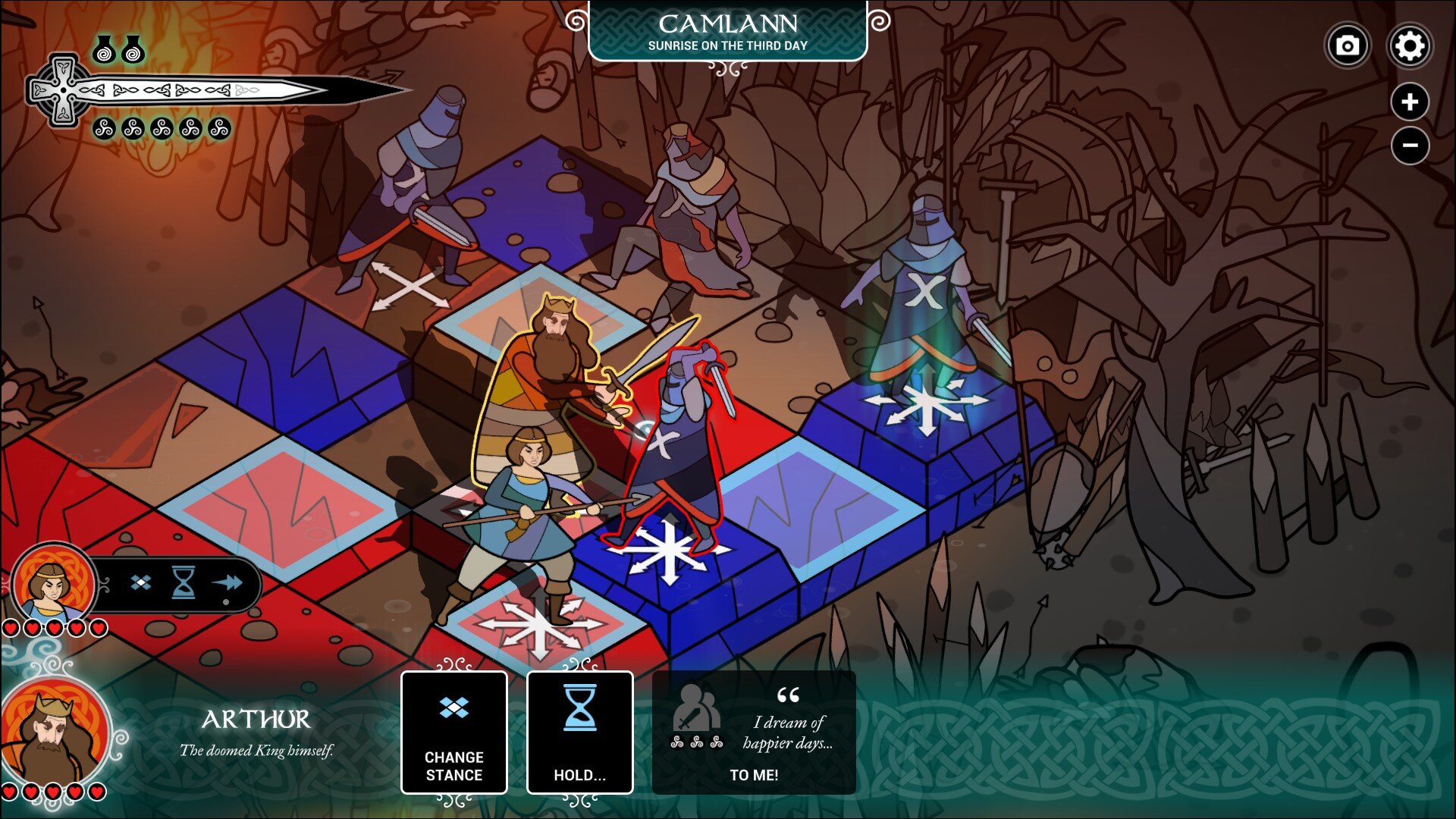 Pendragon game screenshot, battle