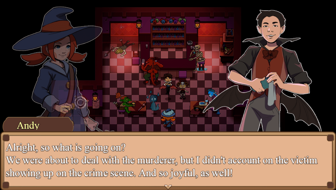 The Button Witch game screenshot, Bartender