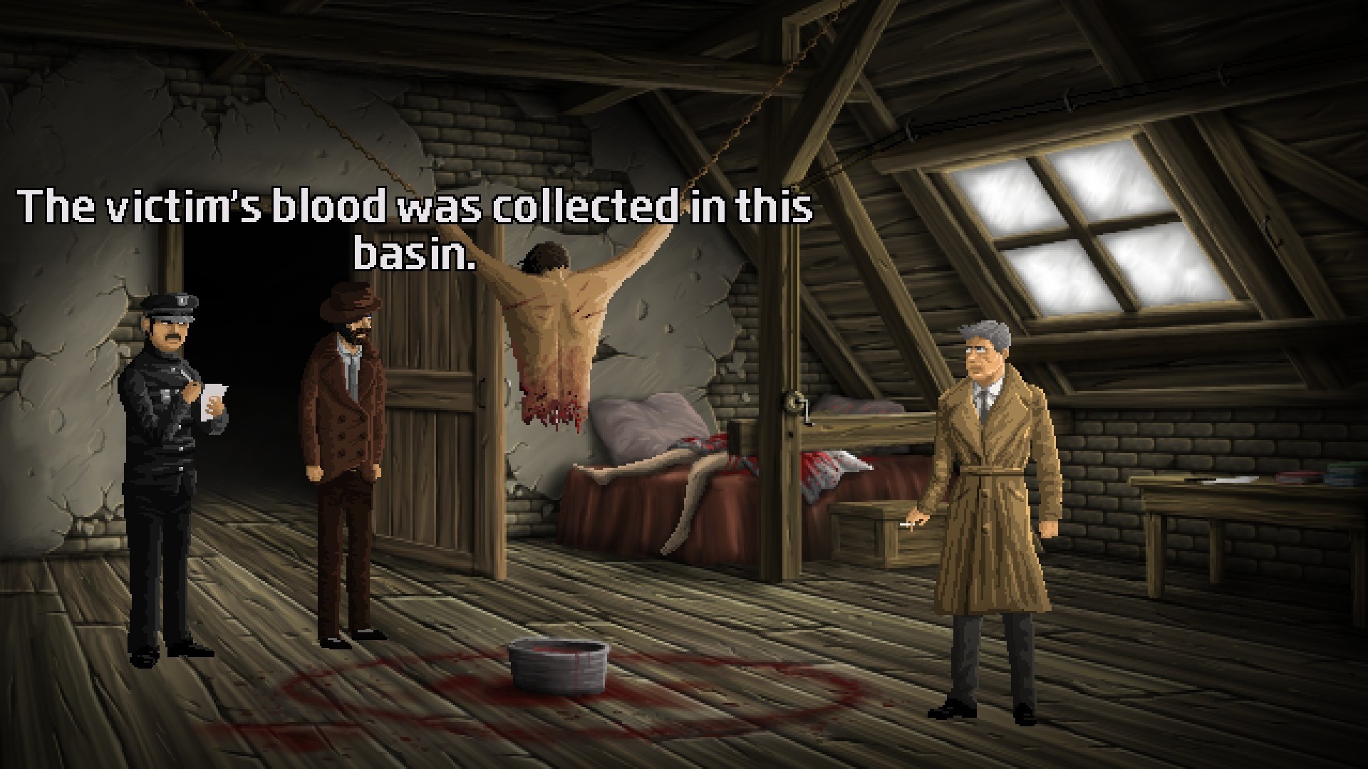 Chronicles of Innsmouth: Mountains of Madness game screenshot, crime scene