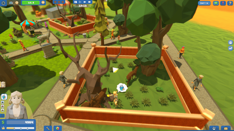 A close up of an animal enclosure in ZooKeeper
