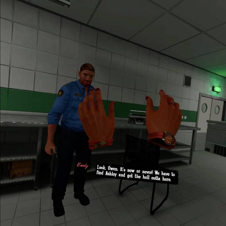 Screenshot of player character hands
