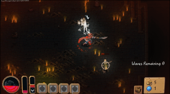 Into the Necrovale game screenshot, Combat Gif