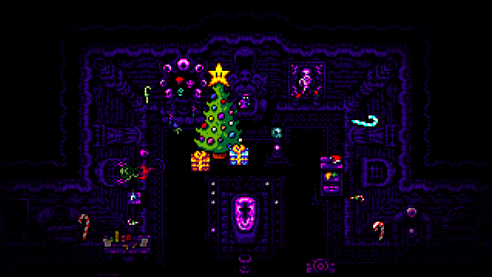 Boneraiser Minions - game screenshot showing Christmas theme