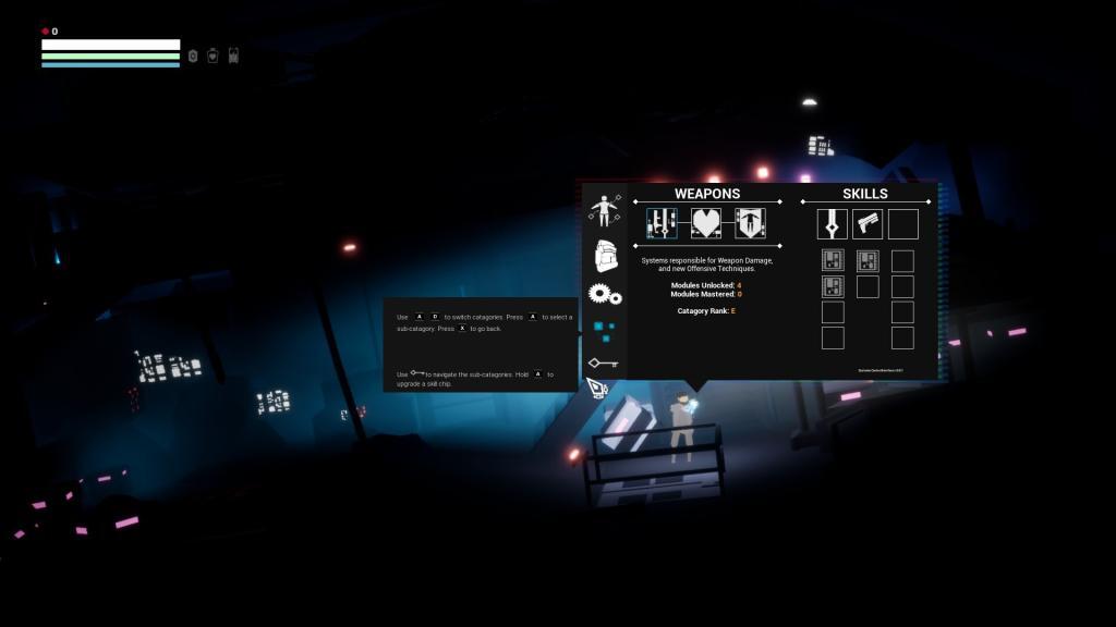 Deserted game screenshot, menu interface