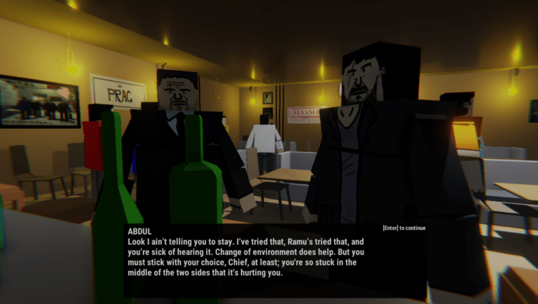 A Thug's Ascension game screenshot, Bar Talk